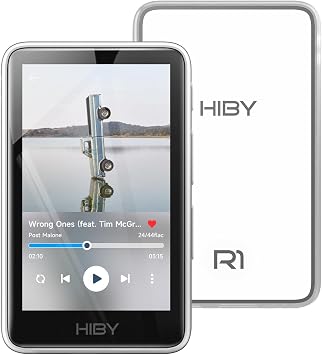 HiBy R1 HiFi MP3 Player with Bluetooth 5.1 Tidal Qobuz DSD 256 Native Lossless Music Player with Touchscreen/Hi Res Audio Certified/MSEB Tuning/2TB Expanded Memory