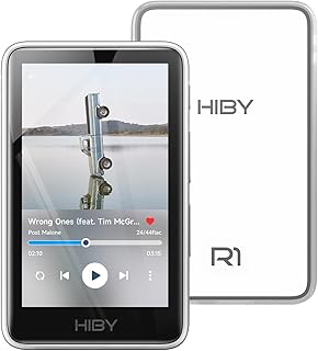 HiBy R1 - Reproductor de MP3 HiFi con Bluetooth 5.1 Tidal Qobuz DSD 256 - Reproductor de música nativo sin pérdidas con pantalla táctil/audio de alta resolución/ajuste MSEB/memoria ampliada de 2 TB