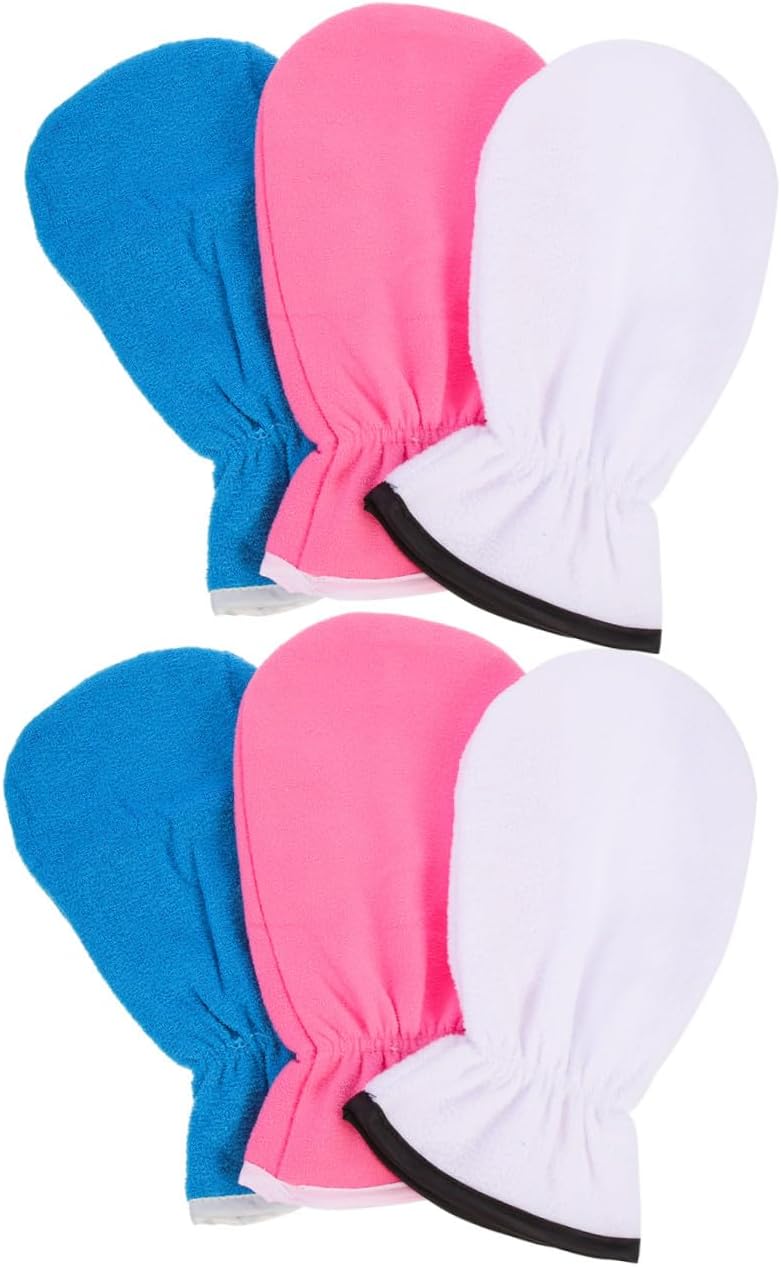 Beavorty 3 Pairs Hand Caring Gloves Paraffin Wax Spa Mitts for Dry Hands Moisturizing Heat Retention Gloves