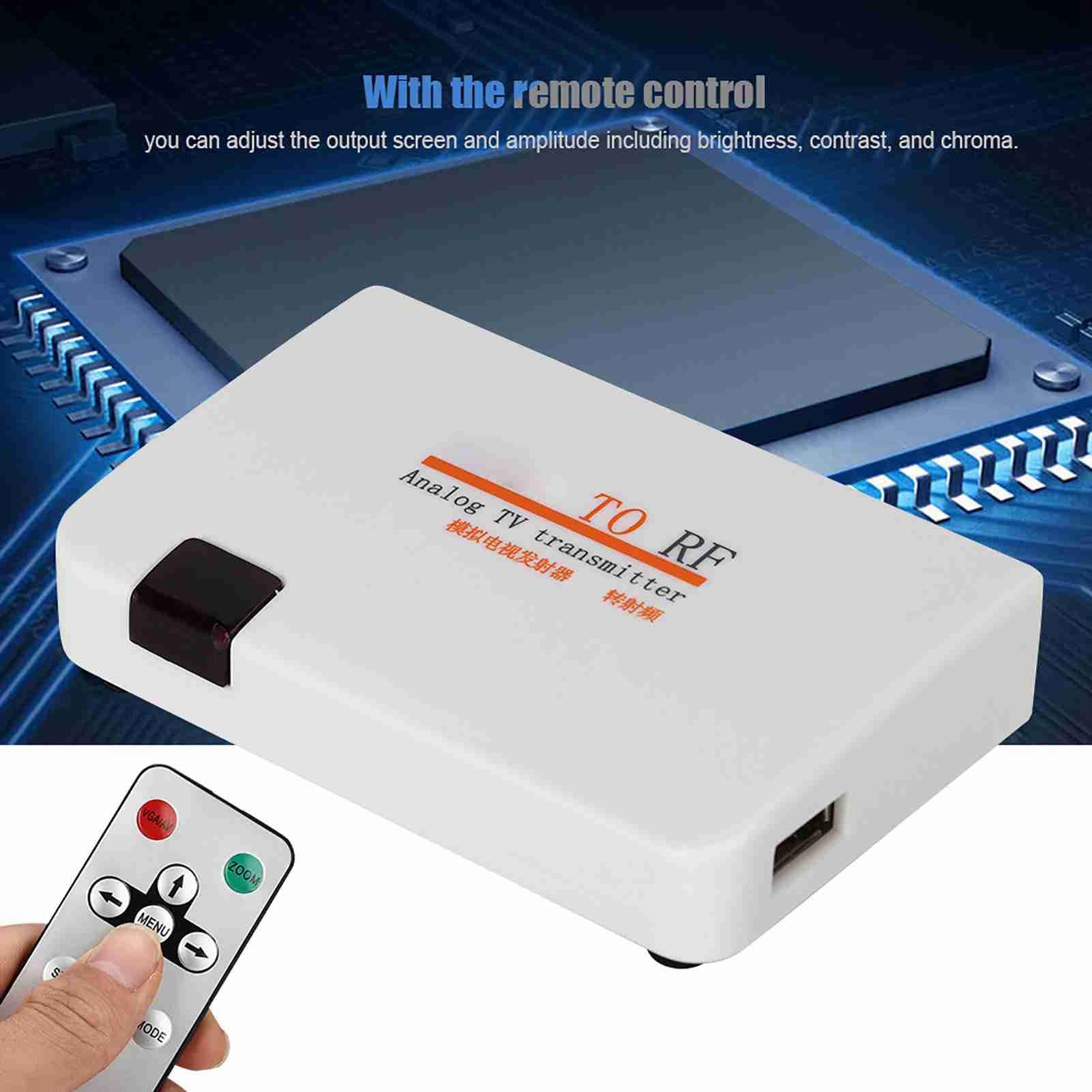 ASHATA Convertitore da HDMI a RF Coassiale per TV, Adattatore con Telecomando, Supporto 480I-1080P