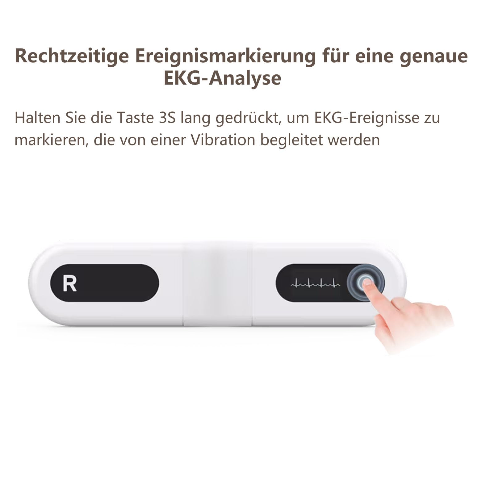 Wellue 24 ore dispositivo ECG per la casa, analisi AI, ECG Event Recorder, compatibile con Ios e Android, Mac e Windows, tempo di monitoraggio da 5 minuti a 24 ore
