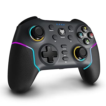 EvoFox Elite X2 Pro Gaming Controller for PC, Tri-Mode 2.4G/BT/Wired Gamepad, HallSense Magnetic Triggers&Joysticks, 1000Hz Polling, RGB, Replaceable JoySticks,Turbo Mode, 16h Battery(Black) - image, photos