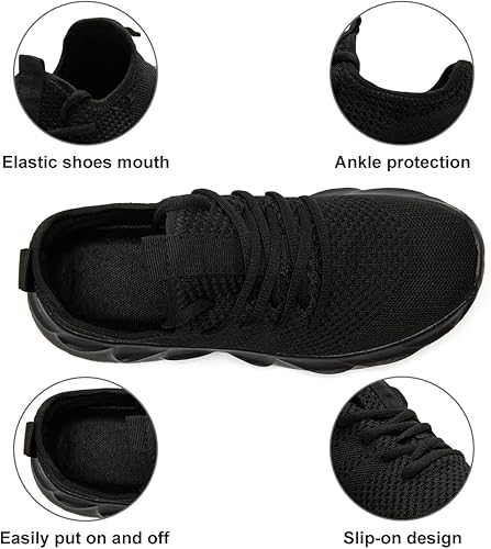 Miniatura 3 de EGMPDA Tenis para hombre, sin cordones, para correr, caminar, informales, a la moda, entrenamiento, gimnasio, atletismo, senderismo,