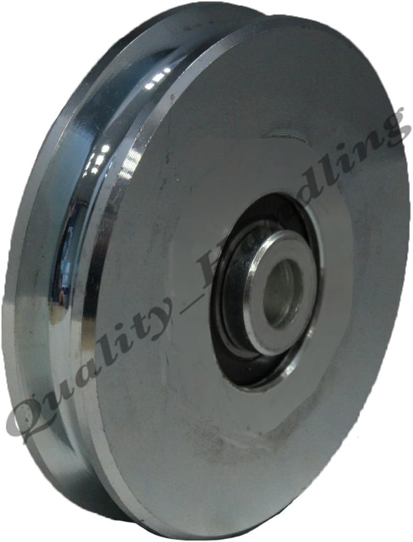 Parnells Gate wheel pulley wheel 80mm Round rope groove steel wheel for wire or rope