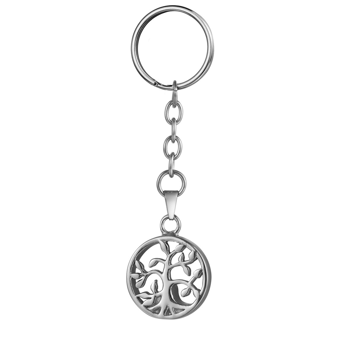 COCO ParkLife Tree Urn Pendant Keychain, Stainless Steel Cremation Jewelry Ashes Holder Memorial Keepsake