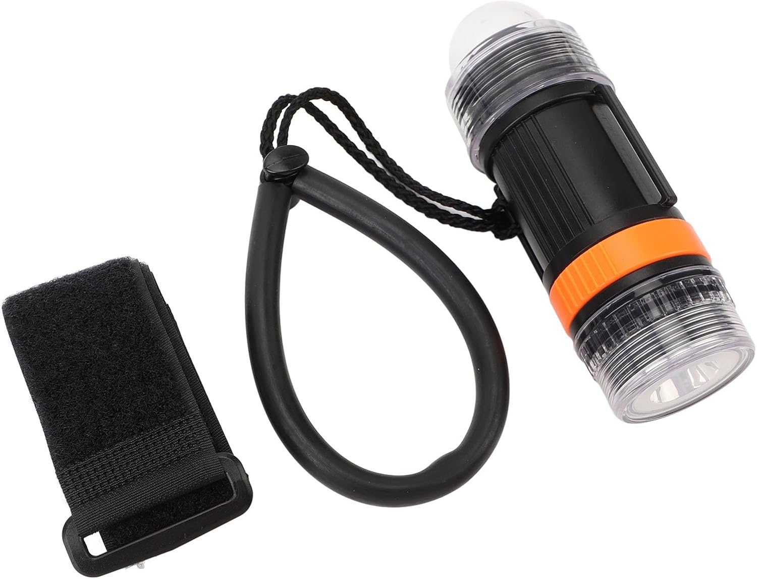 Dive Strobe Light, High Brightness LED Flashlight with Strobe Function Diving, Underwater Adventure and Emergency Rescue (Black)