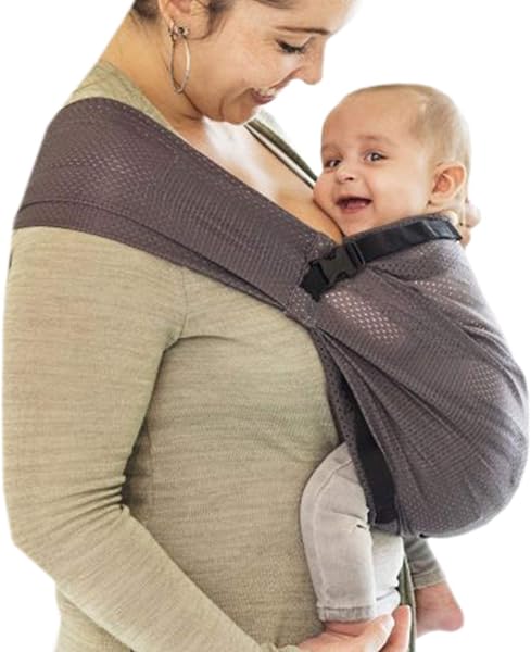 Minimonkey - Babytrage Mini Sling grün für Neugeborene ab der Geburt (0-2 Jahre) bis 15 kg - Ergonomische wasserdichte Sommertragetasche am Bauch - Tragen in M-Position - System - 5