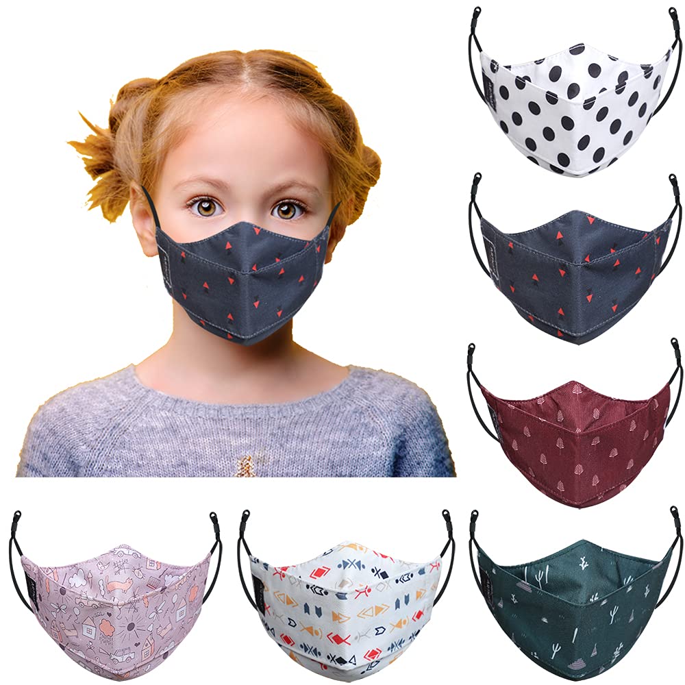 KRICHIMA SALES Size 8 to 14 Year Old Children Mask for Girls Boys Kids Mask Gift Washable & Reusable Adjustable Ear Loops and Ear Saver Strap ( Mask Type :- 3D )( Fabrics :- Cotton ) (Pack of :- 6 ) (B099RQSN9B) Amazon Price History, Amazon Price Tracker