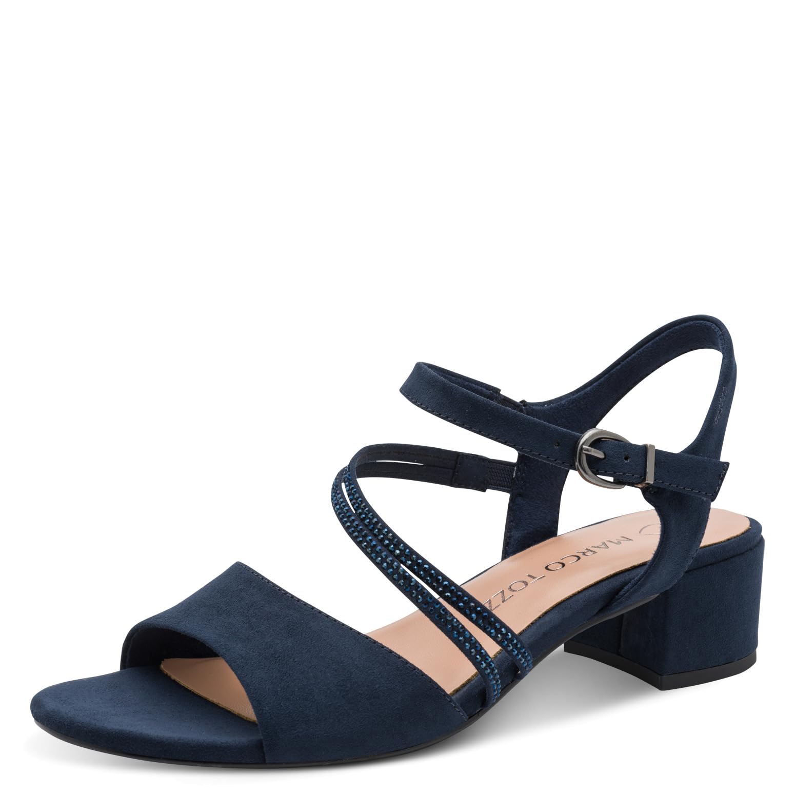 MARCO TOZZI Women's Sandal soft Feel Me Footbed Vegan soft Lining Vegan, blue (NAVY), 4.5 UK