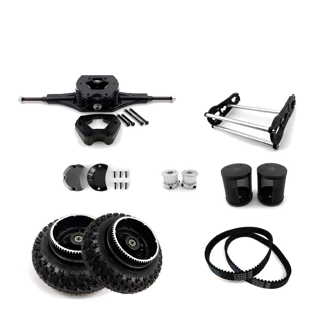 L-faster Components for Mountain Skateboard Without Motor Off-Road Skateboard Belt Drive Motor Bracket Trucks with Protect Cover