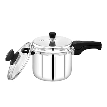 Maxima Triply Stainless Steel Sumo Plus Pressure Cooker | Triply Stainless Steel Outer Lid Pressure Cooker | Induction Friendly Pressure Cooker (5.0 Litres)