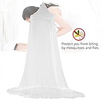 Vista 3 de Toldo de cama para niños, red de cama transpirable (blanco)