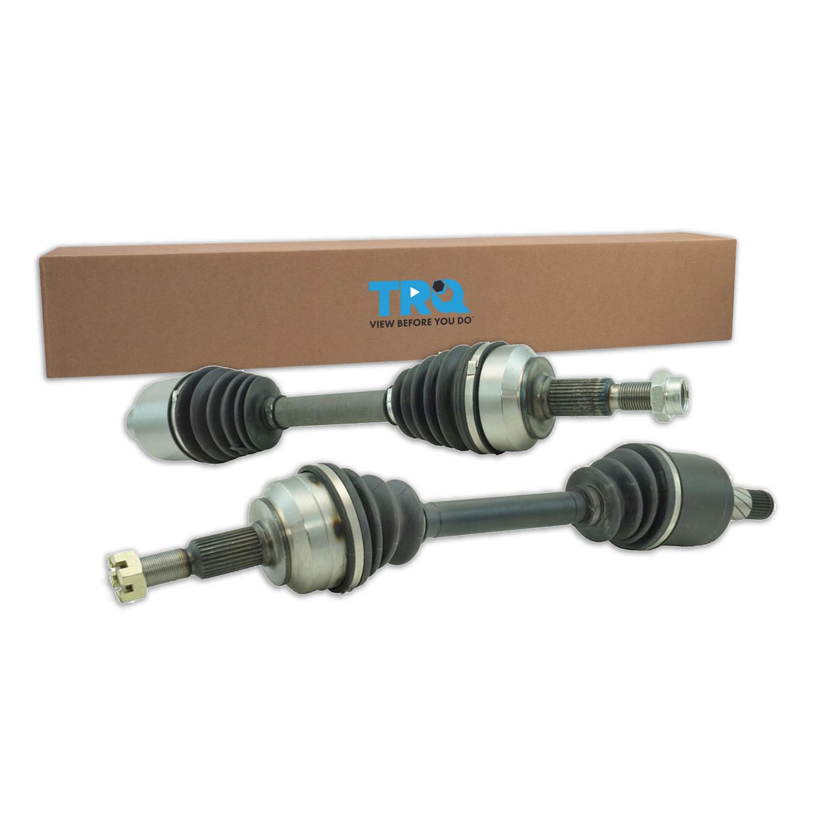 TRQ Front Driver and Passenger CV Axle Shaft Assembly Set Compatible with 2005-2010 Jeep Grand Cherokee 2006-2010 Commander AWD 4WD QUADRA-TRAC II