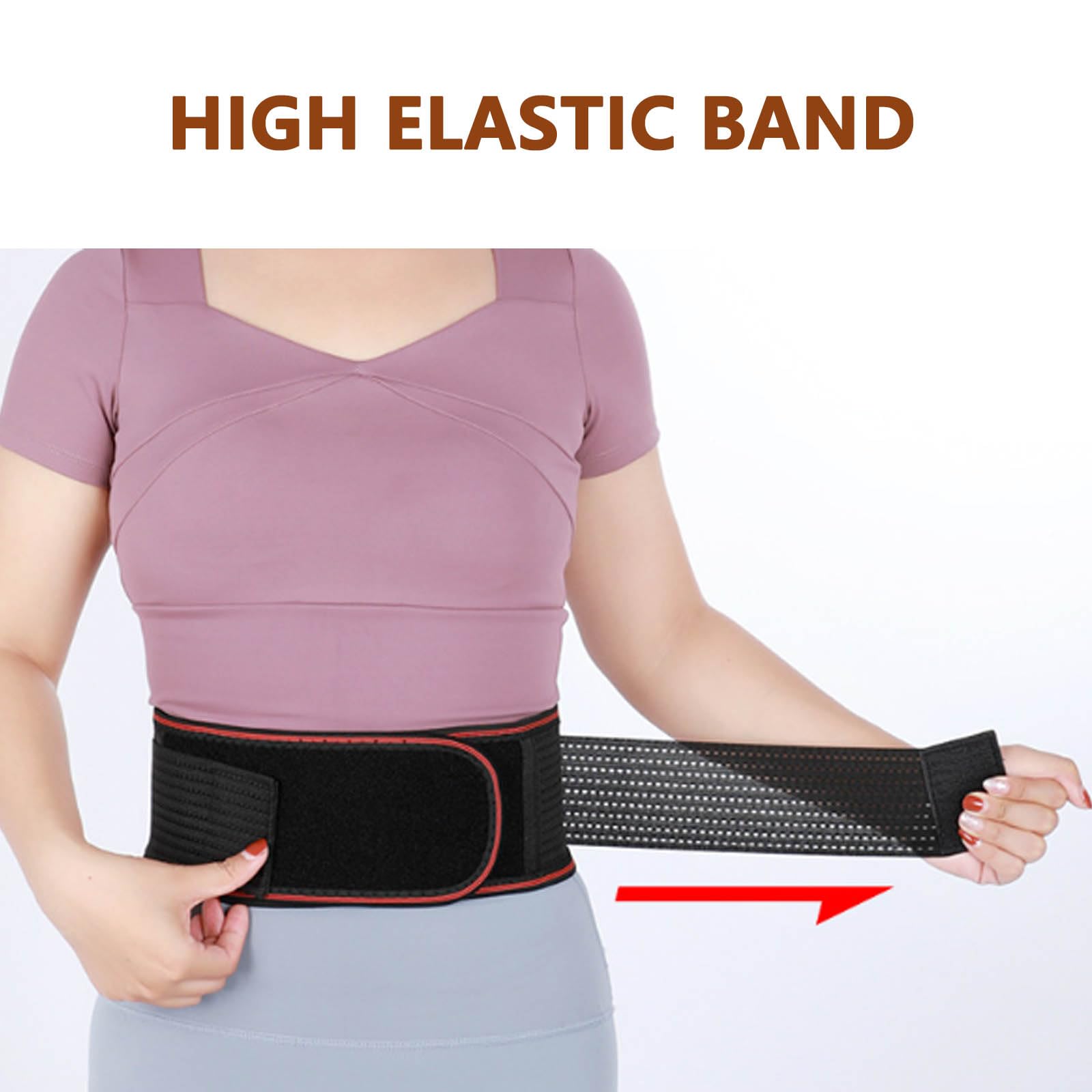 Faja Lumbar, Placa de Acero Sin Placa 4 Soportes Soporte Lumbar con XL(with Steel Plate,L)
