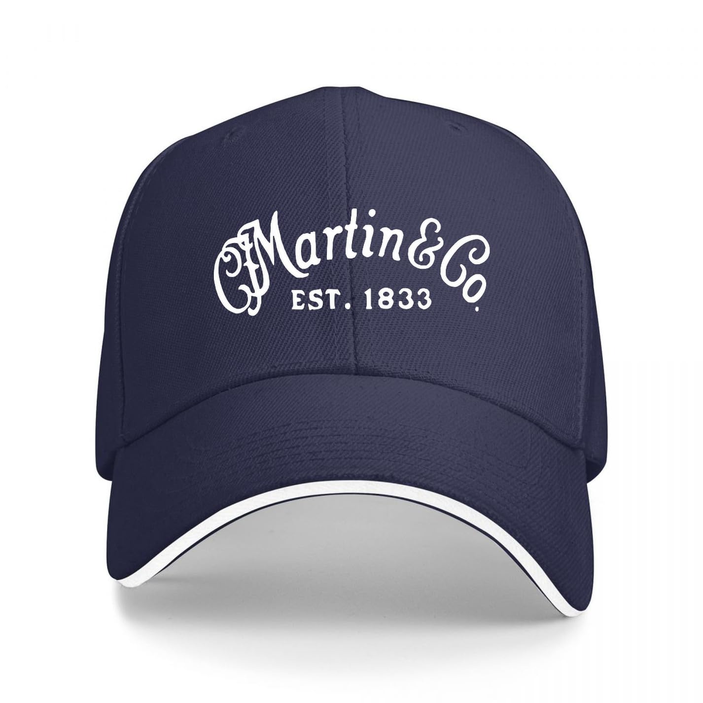 Uhrzhzz Women's Navy Blue Baseball Cap Martin & Co Guitars Logo Dad Trucker Hat