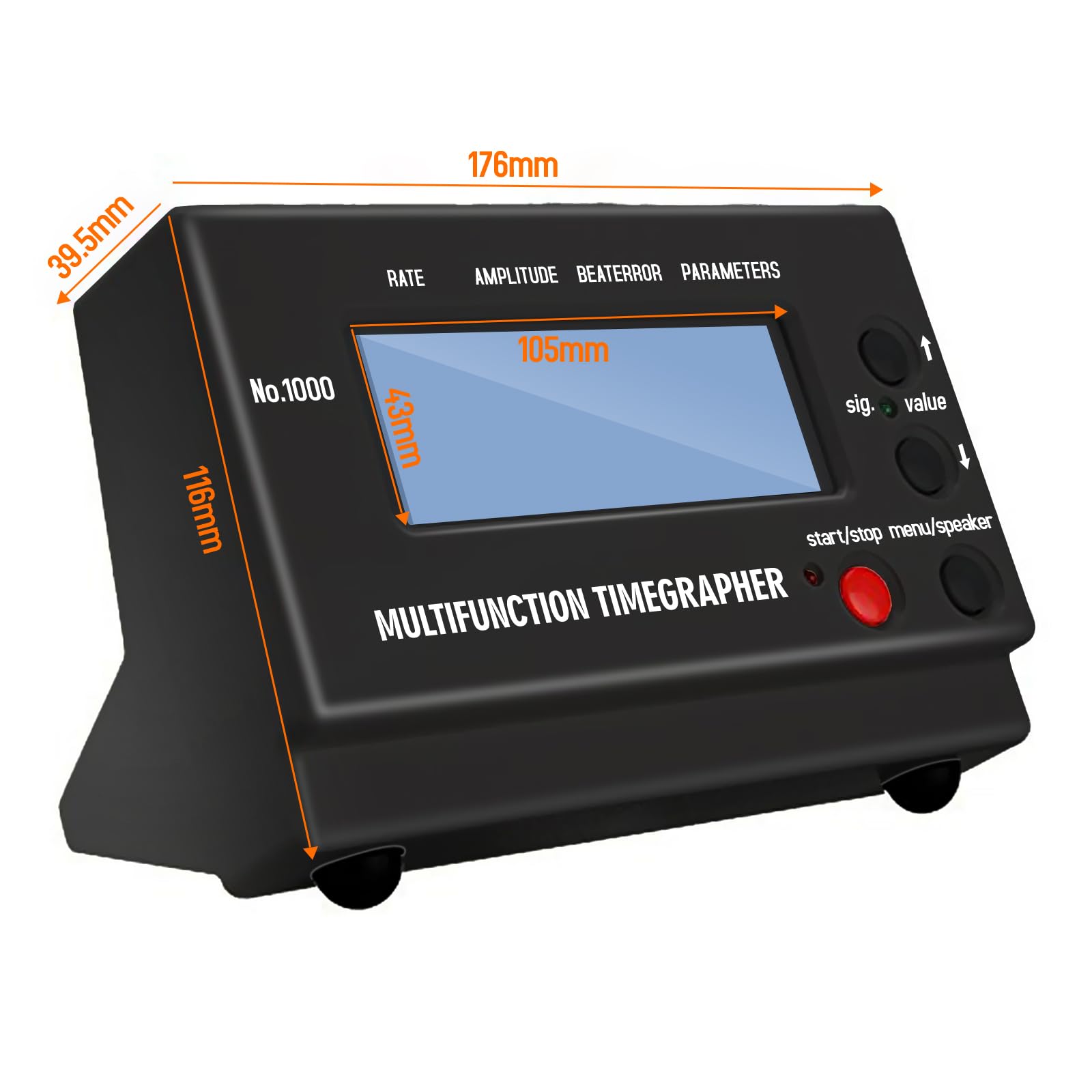 SWANSOFT Timegrapher No.1000, tester multifunzionale per orologi, cronometro per orologiaio, strumento di calibrazione per orologi meccanici