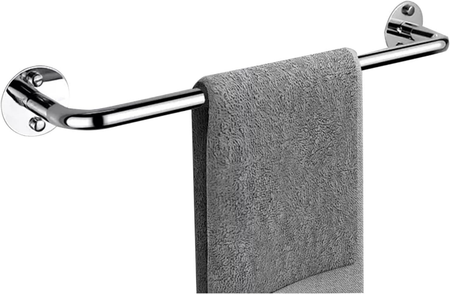 Porte-serviettes mural acier inoxydable argenté cuisine salle de bain barre 60cm 100cm