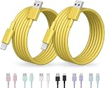 USB à USB C Jeu de câblodistribution [Certifié MFi] 5 Câble de chargeur de voiture Ft Carplay Compatible avec iPhone 16 15 15 Pro Max 15 Plus, iPad 10th Gen, iPad Air 5th/ 4th Gen,Mini 6th Gen 2-Pack