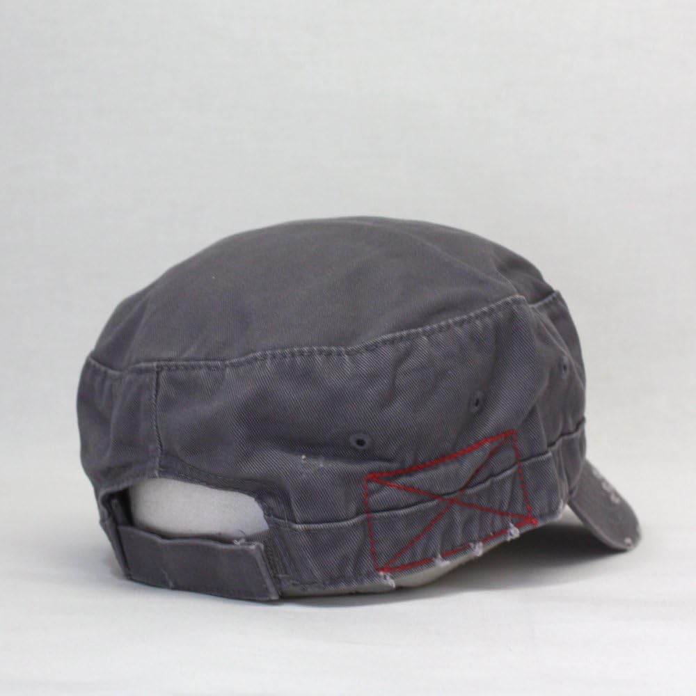 The Vintage Year Washed Cadet Cotton Twill Adjustable Military Radar Distressed Sport Caps - Image 4