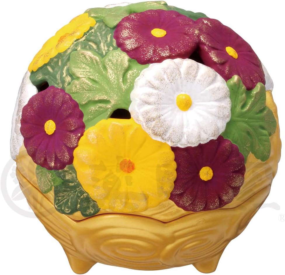 Yakushi Kiln Wagaku Tsukushi Suharanishi Saijiki Accessory Holder, Chrysanthemum, 8661