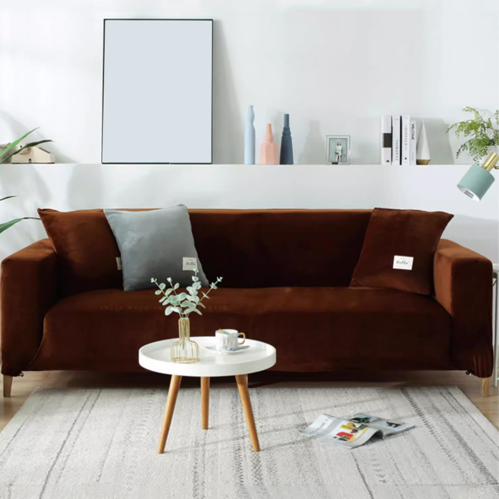 Housse de Canapé Extensible en Velours pour Créer un Cocon Chaleureux dans Votre Salon