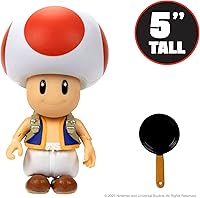 Vista 2 de THE SUPER MARIO BROS. MOVIE - Figuras de acción de 5 pulgadas Serie 1 – Figura de Toad con accesorio de sartén