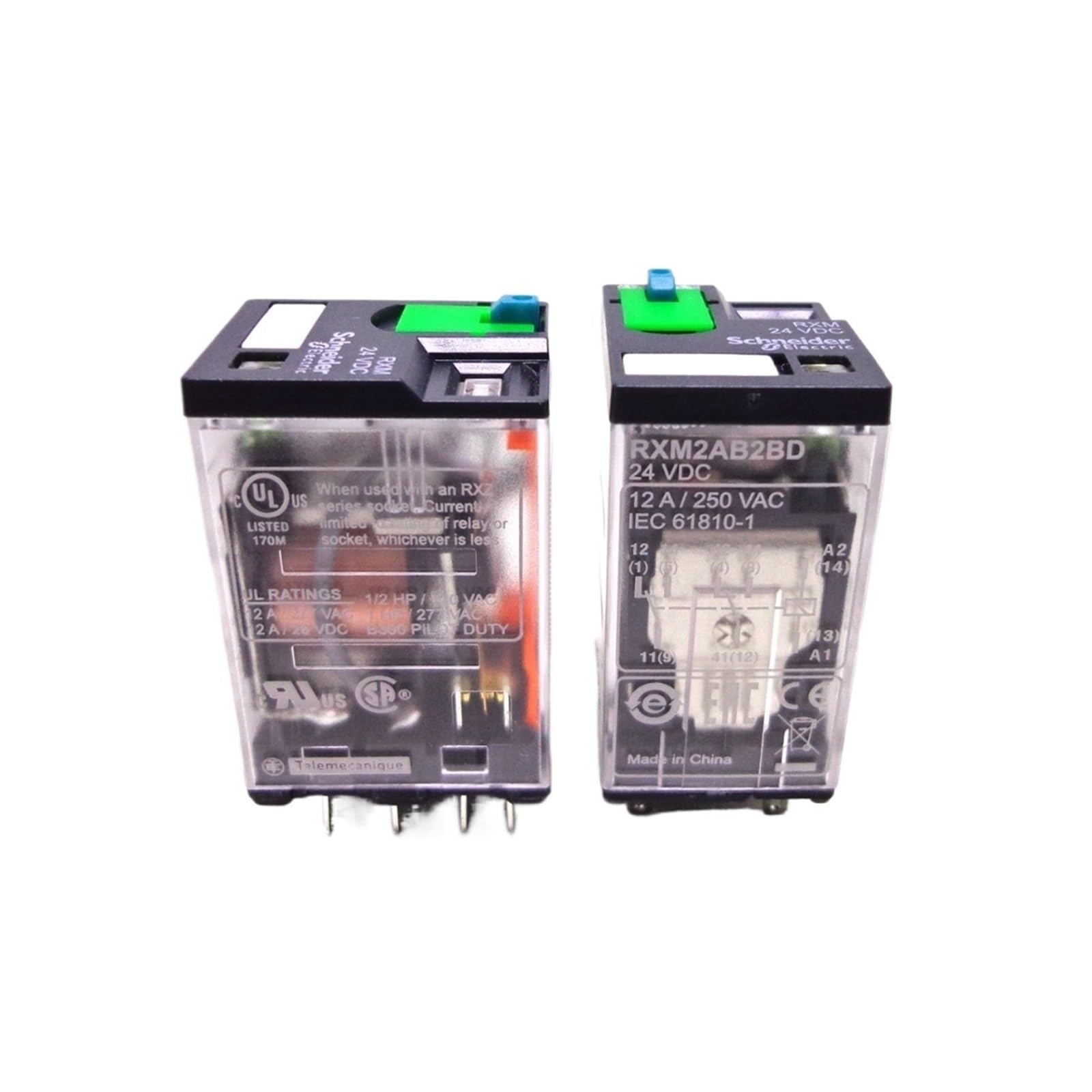 OSHZIKJII 5PCS RXM2AB2BD RXM2AB2P7 RXM2AB2F7 RXZE1M2C 2CO 12A RELAY+LTB+LED 24V 230V 120V Relay(RXM2AB2F7 2CO 120VAC)