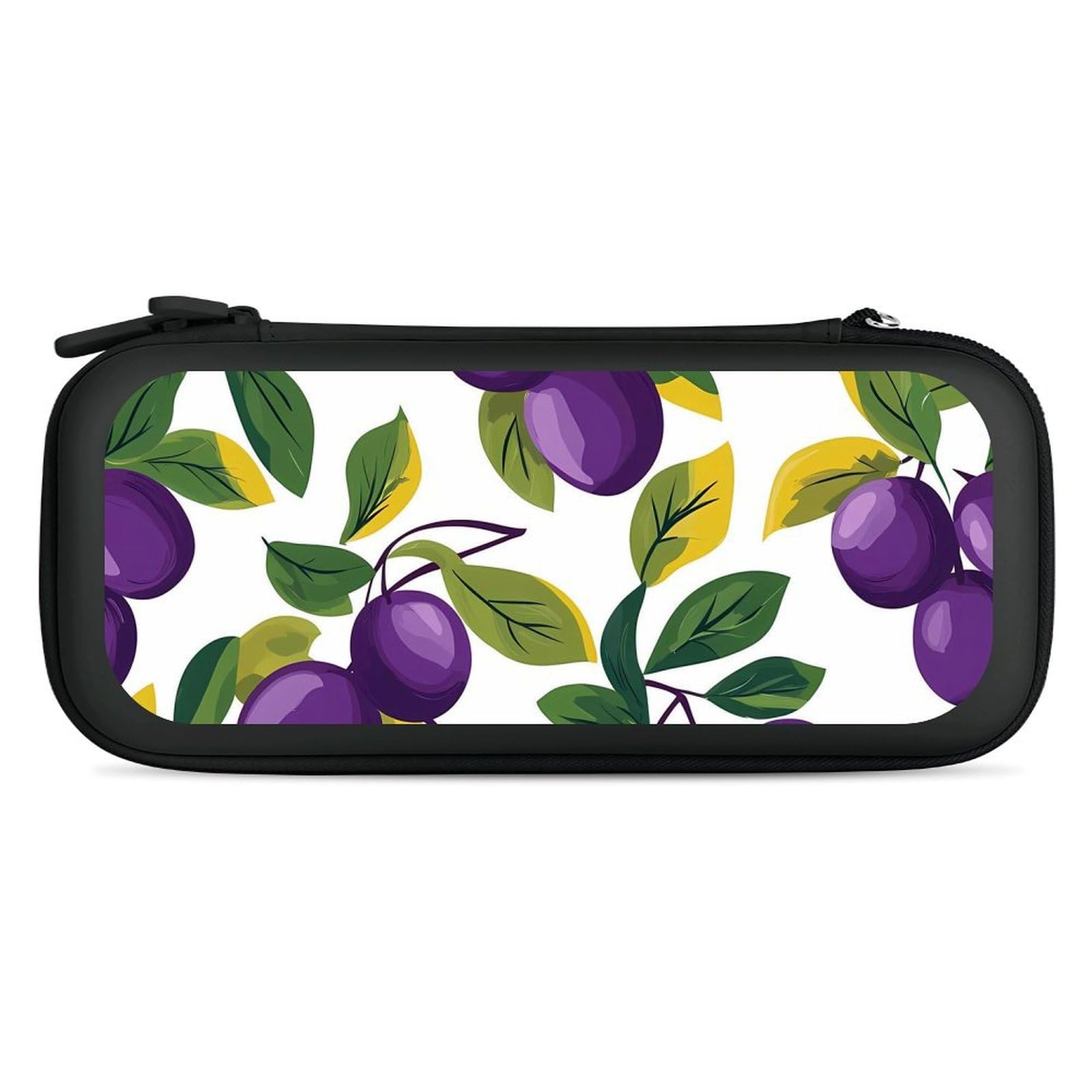 Prunes Compatible with Switch Carrying Case Hard Travel Game Bag Pouch with 15 Games Accessories Black-style