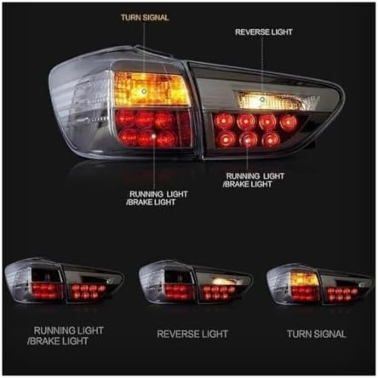 Dla TOYOTA, dla Wish 2009-2015 zespół tylnego światła samochodu modyfikacja tylnych zespołów tylne zespoły kierunkowskaz Lampka kontrolna lusterka bocznego Lampka kontrolna lusterka