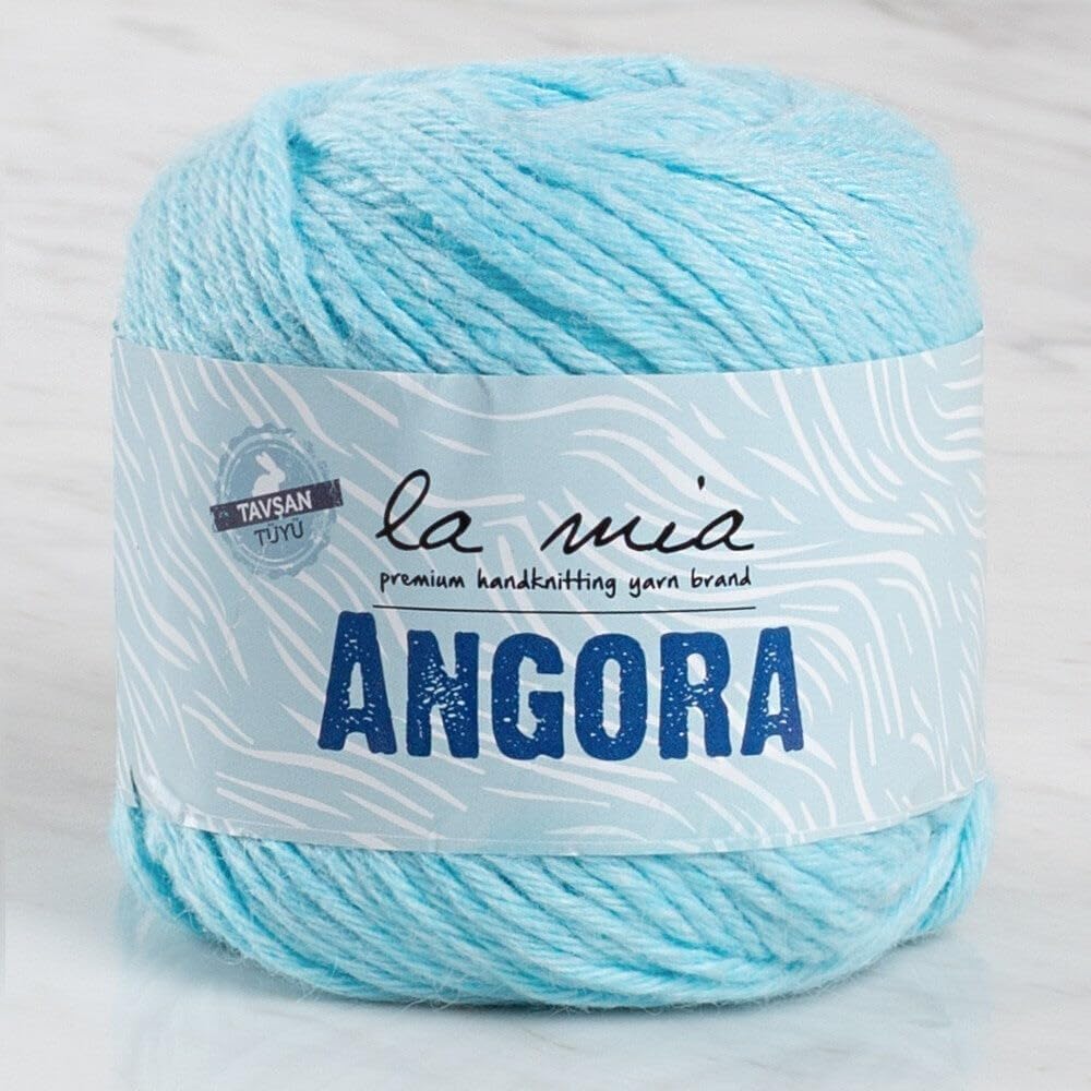 La Mia Angora 50gr Mavi El Örgü İpi - L071-33802
