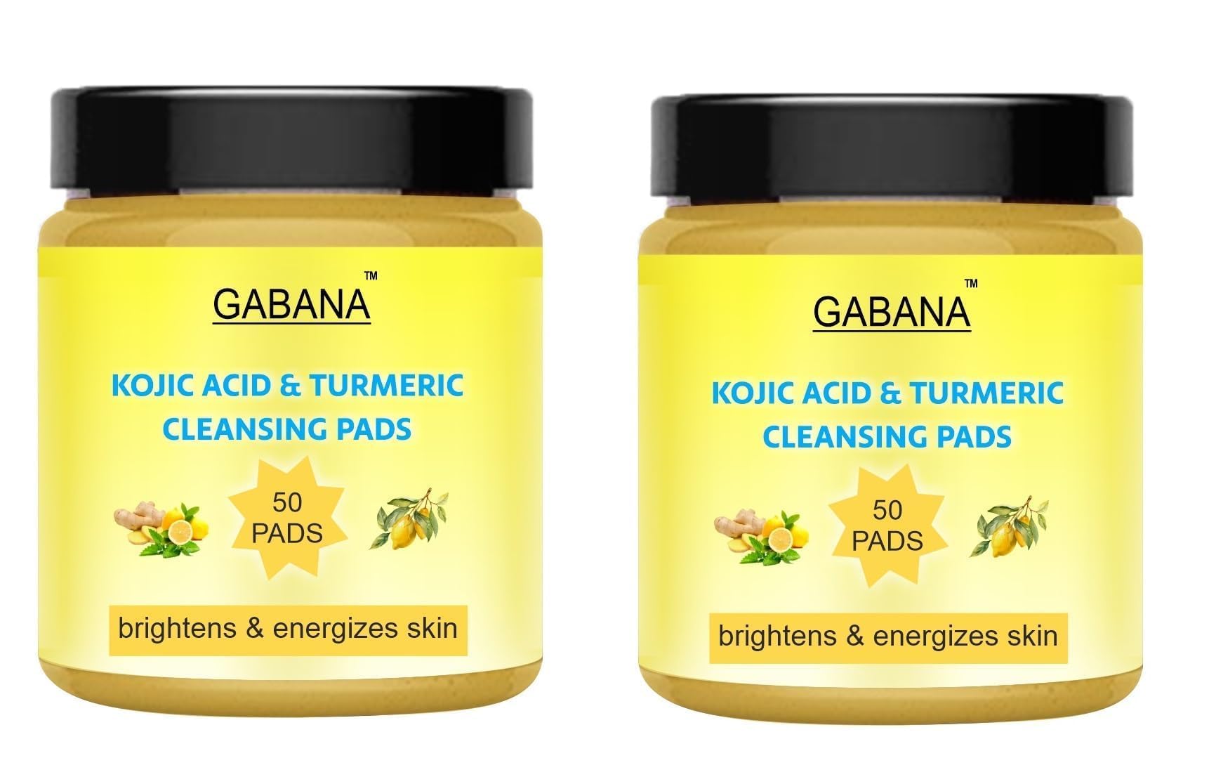 GABANA Kojic Acid and Turmeric Cleansing Pads for Glowing Skin (Pack of 2, Each 50 PCS)|Brightening and Exfoliating Face Pads for Clear, Deep Cleansing and Hydrating Formula, for Brighten Skin|-image-26