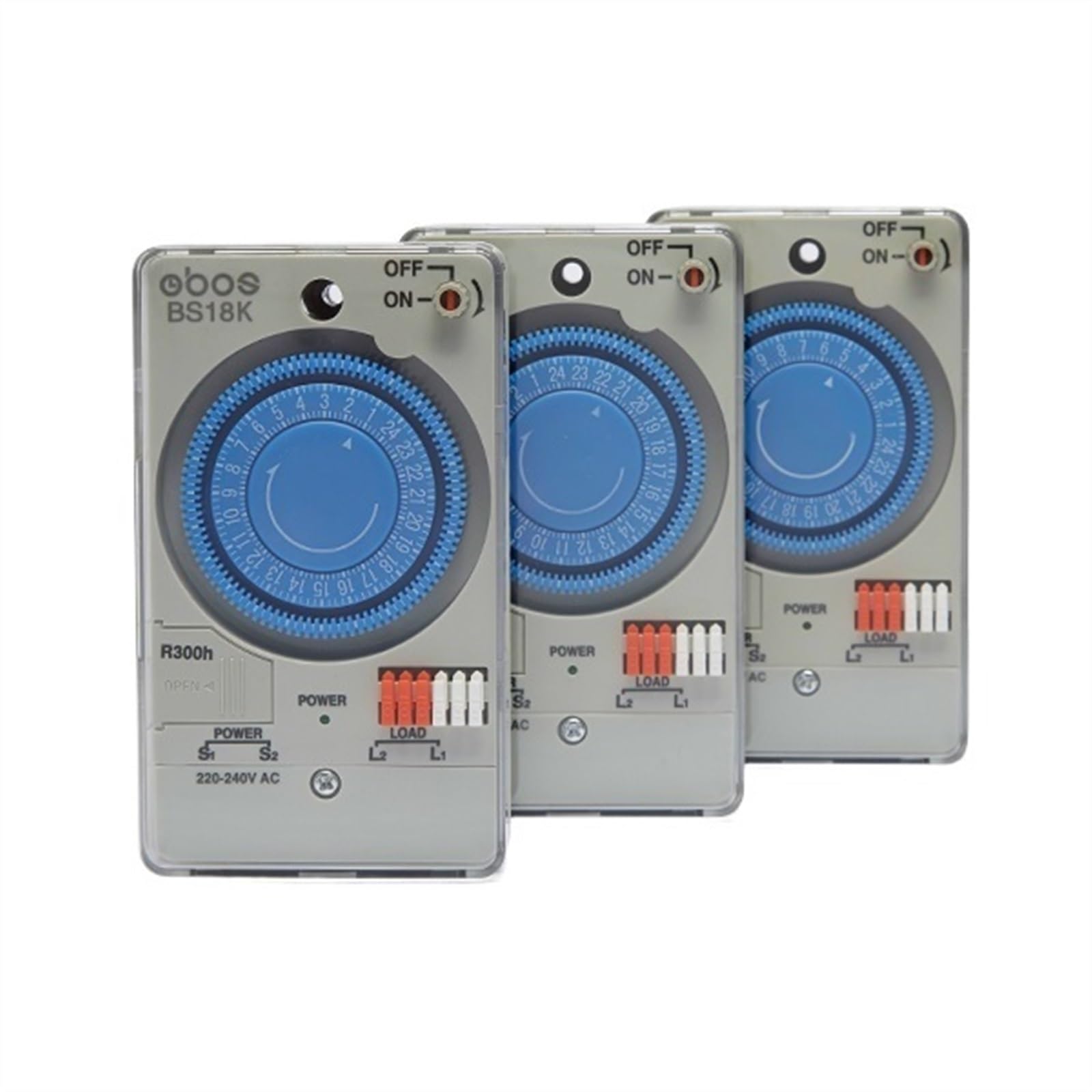 Premium 50/60Hz 220V Zeitschaltuhr, mechanische 24-Stunden-Zeitschaltuhr mit 48-maligem EIN-/Ausschalten pro Tag, Zeiteinstellbereich 30 Min