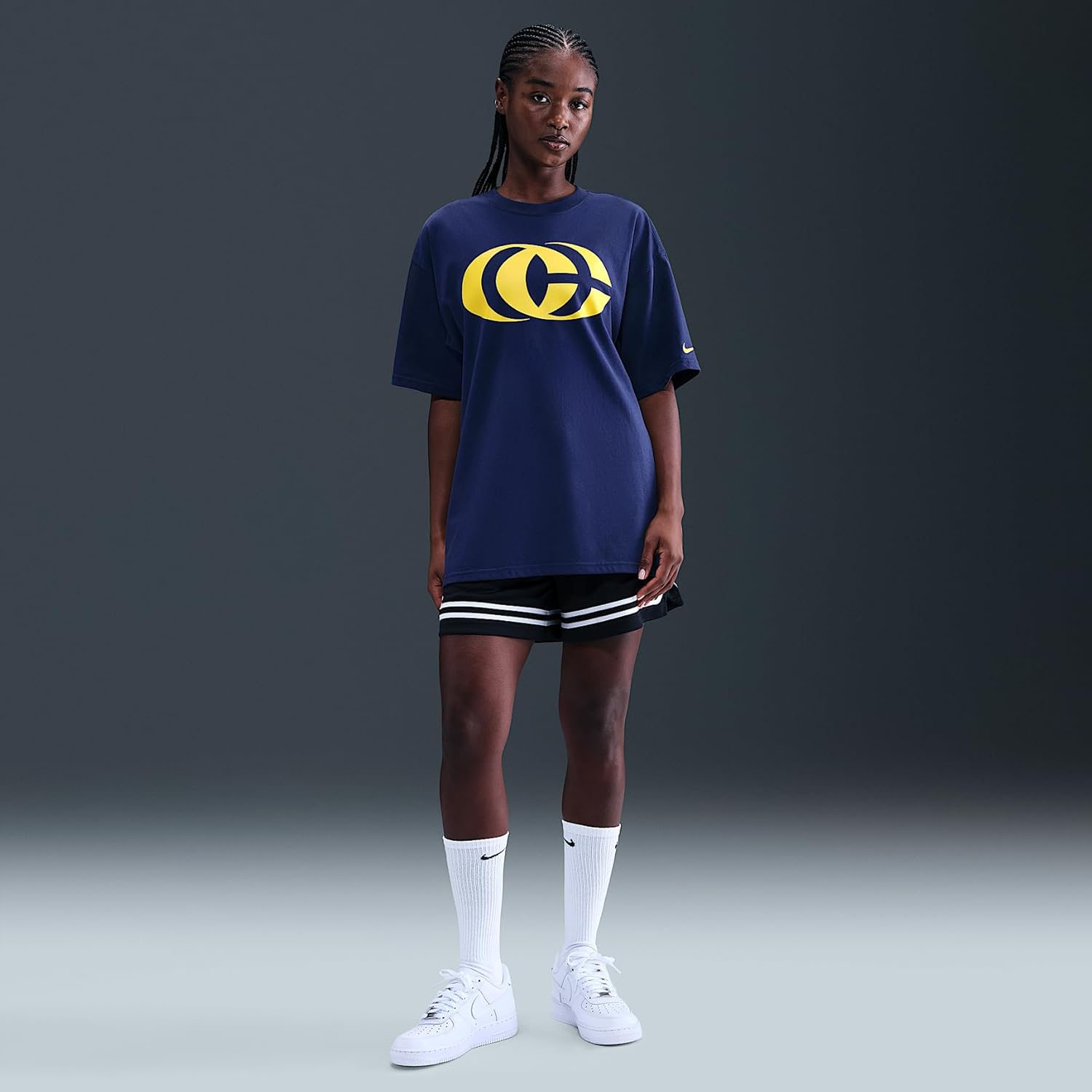Nike Caitlin Clark Basketball T-Shirt (Midnight Navy/Amarillo)