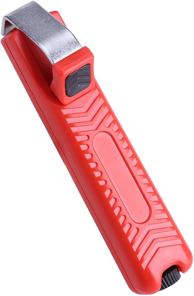 Round Cable Stripper, Wire Stripper, Adjustable Cutting Depth, Round Cable Slitter Dismantling Tool for PVC Cable, Rubber Cable, Silicone Cable, 8-28mm/0.3-1.1" Capacity