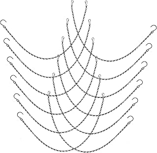 VILLFUL 12pcs Black Flower Pot Chain Hanging Plants Chain Flower Pot Replacement Chain Metal Chain Hanger Hanging Lanterns Chain Plant Hanging Chain Single Iron Accessories