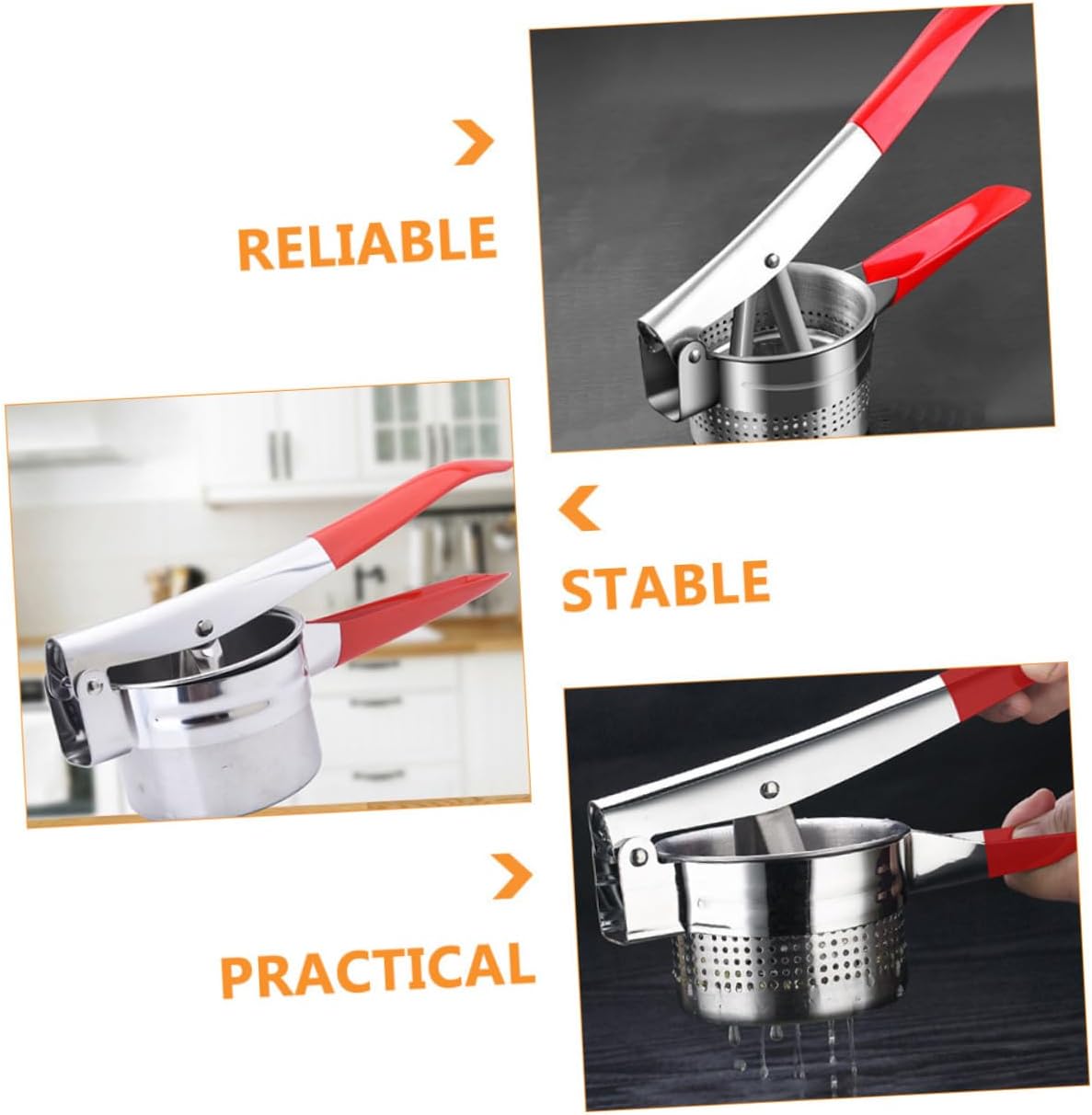 Heavy Duty Manual Fruits Squeezer Presser Red Hand Press Juicer Extractor for Citrus and Vegetables Portable Kitchen Tool with Ergonomic Handle for Easy and Efficient Juice