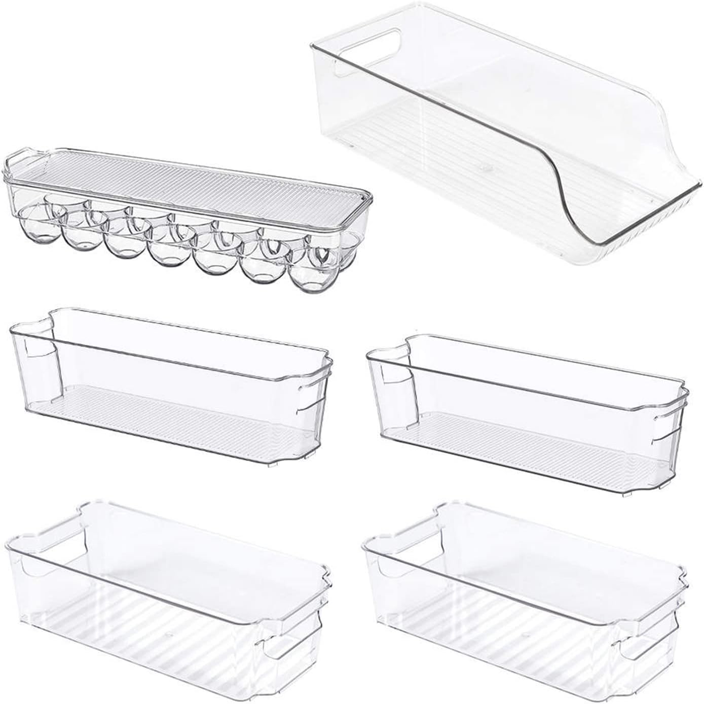 Refrigerator Organizer Bins, Stackable Fridge Organizer,Storage