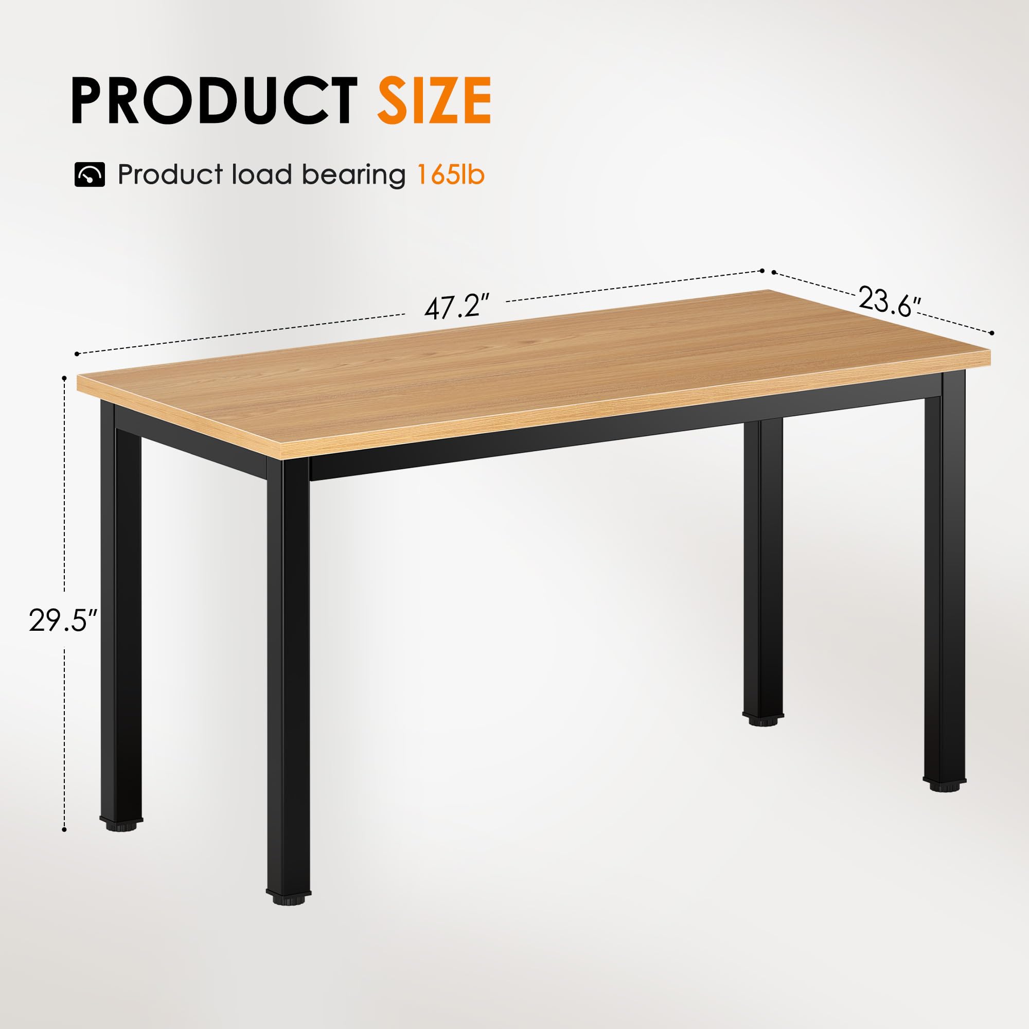 4166 charcoal 1200mm×590mm NEW Amazon.com: DlandHome 47 inches Medium Computer Desk