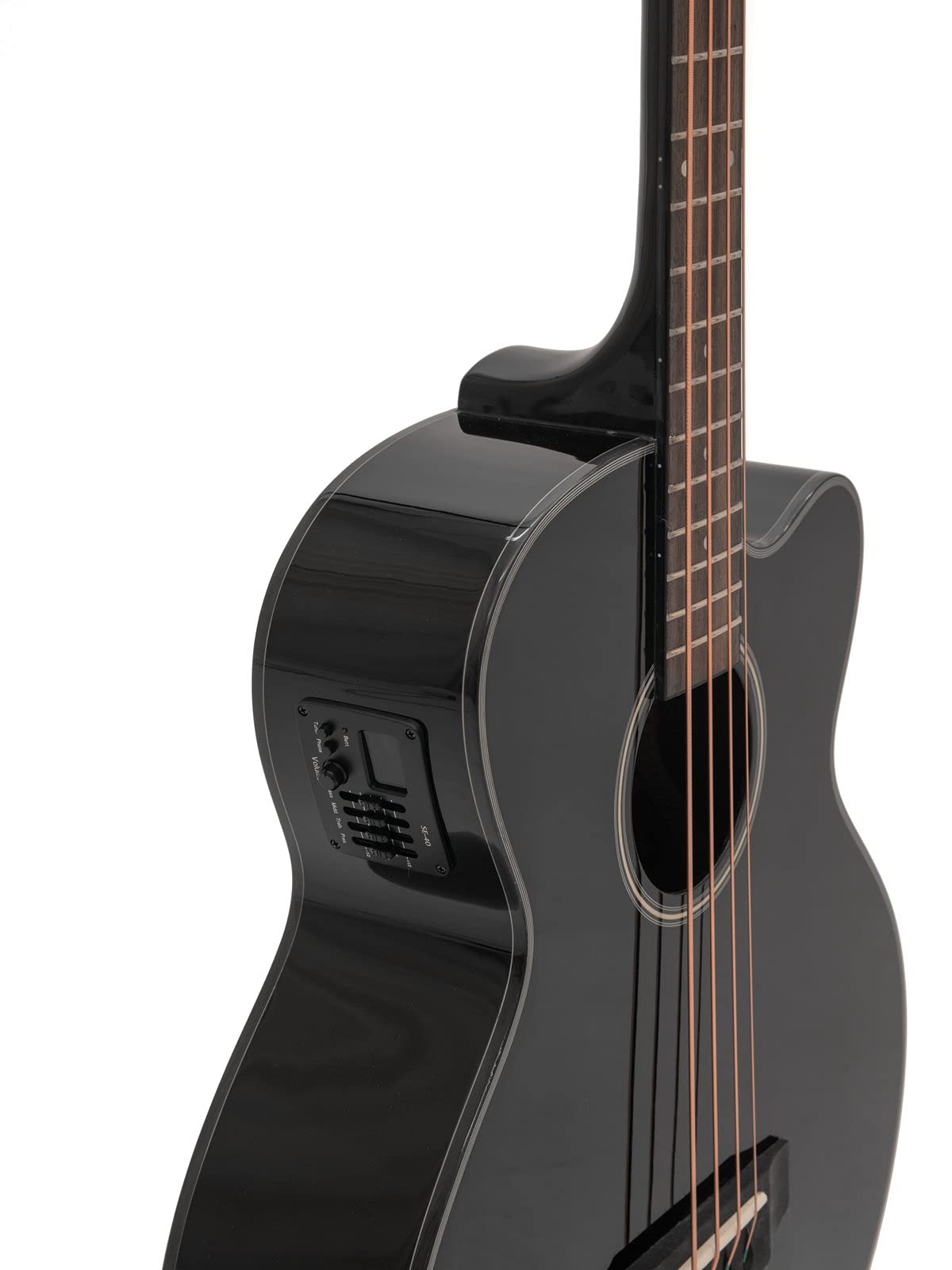 DIMAVERY AB-450 Akustikbass, schwarz | Akustischer Bass mit Tonabnehmer