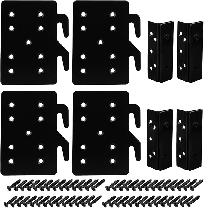 4 Pack Heavy Duty Bed Rail Hooks, Bed Rail Brackets for