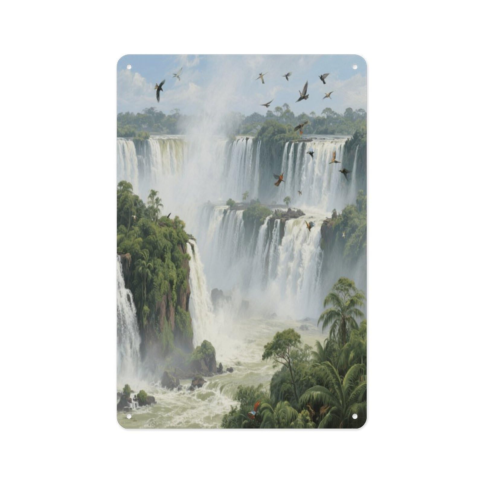Fekiloot Style Iguazu Falls Wall Decor Metal Signs Tin Signs Poster