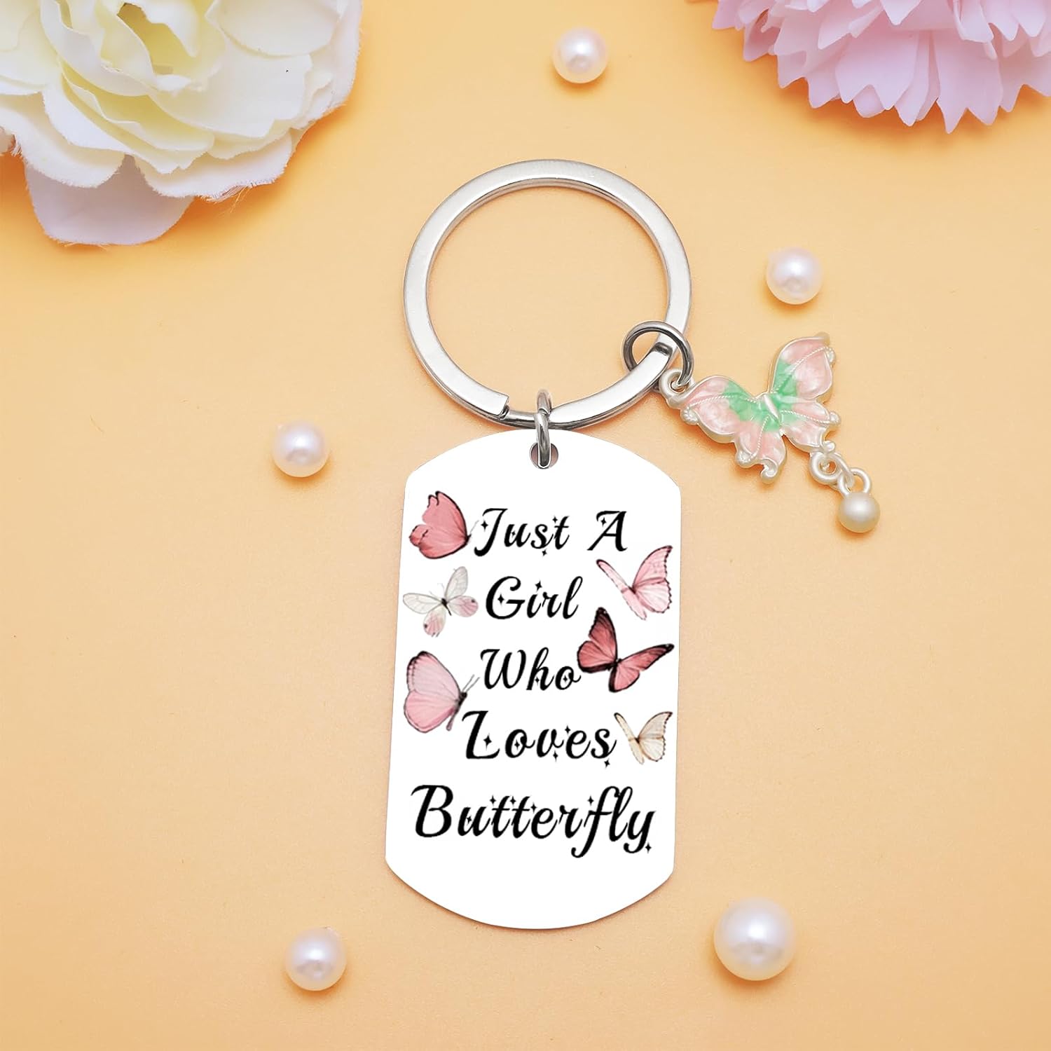 Butterfly Gifts For Mom Daughter Sisters Girlfriend Christmas Teen Girls Trendy Stuff Butterfly Keychain - Image 3