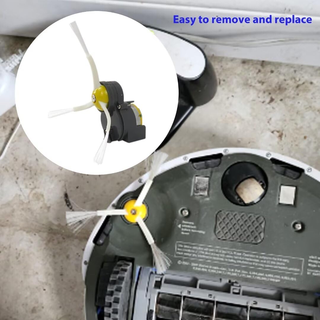 Quick-Repl. Side Brush Motor Module (Replacement Motor Module + Side Brush +Screwdriver) Replacement for iRobot Roomba 500 600 700 800 900 I E Serie Vacuum Cleaner