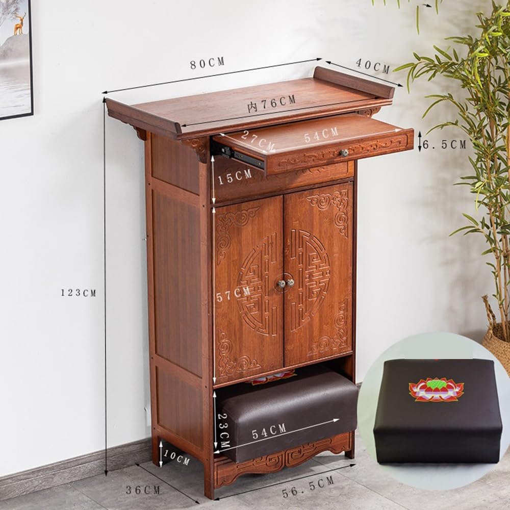 Mobiletto Consolle da altare in legno massello for casa tradizionale | Espositore(Red,Piccolo)