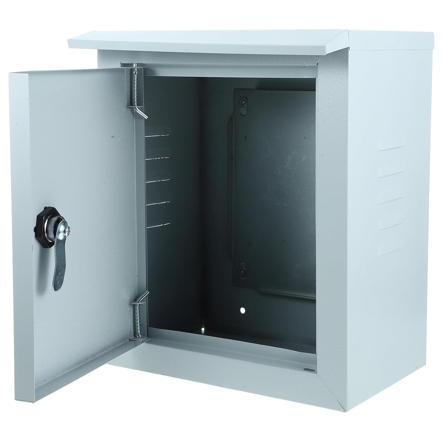 Garneck Outdoor Weatherproof Breaker Box Metal Project Junction Box 250x300x160mm with Cover for Electrical Cable Protection and Outdoor Power Control