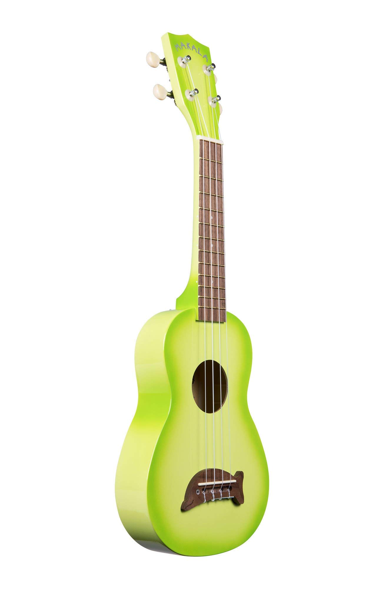 Kala MK-SD/GNBURST MaKala Dolphin Bridge Soprano Ukulele - Green Burst - Image 4