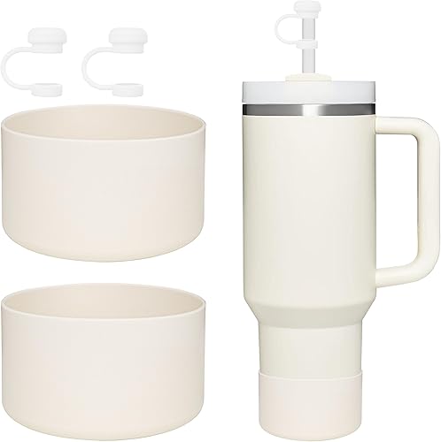 HEYSKAY Base protectora de silicona para botas Stanley Quencher Adventure de 40 onzas y vaso Stanley IceFlow de 20 onzas y 30 onzas, y compatible