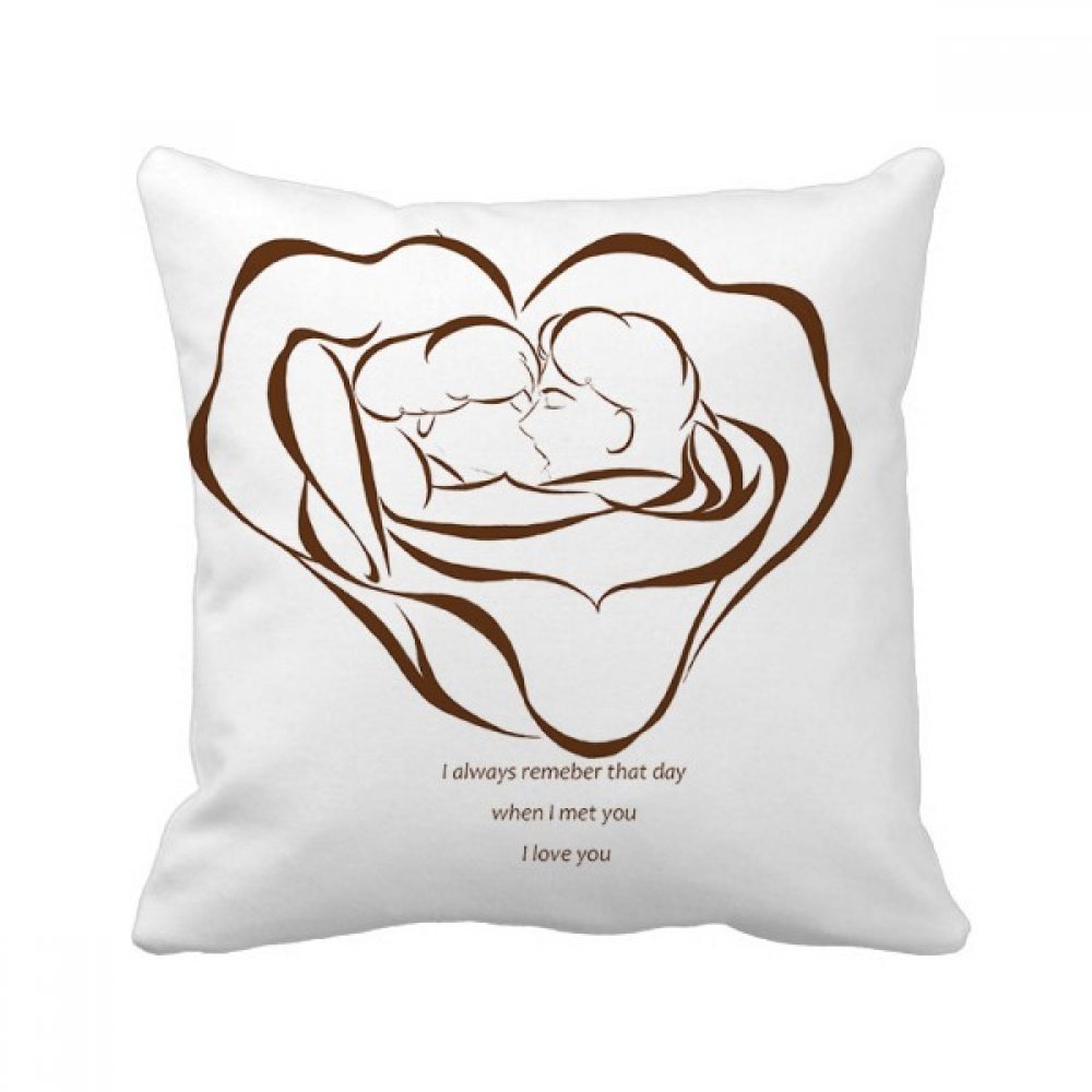 Coussin peinture carrée Rose cadeau de Saint-Valentin romantique pour décoration de maison