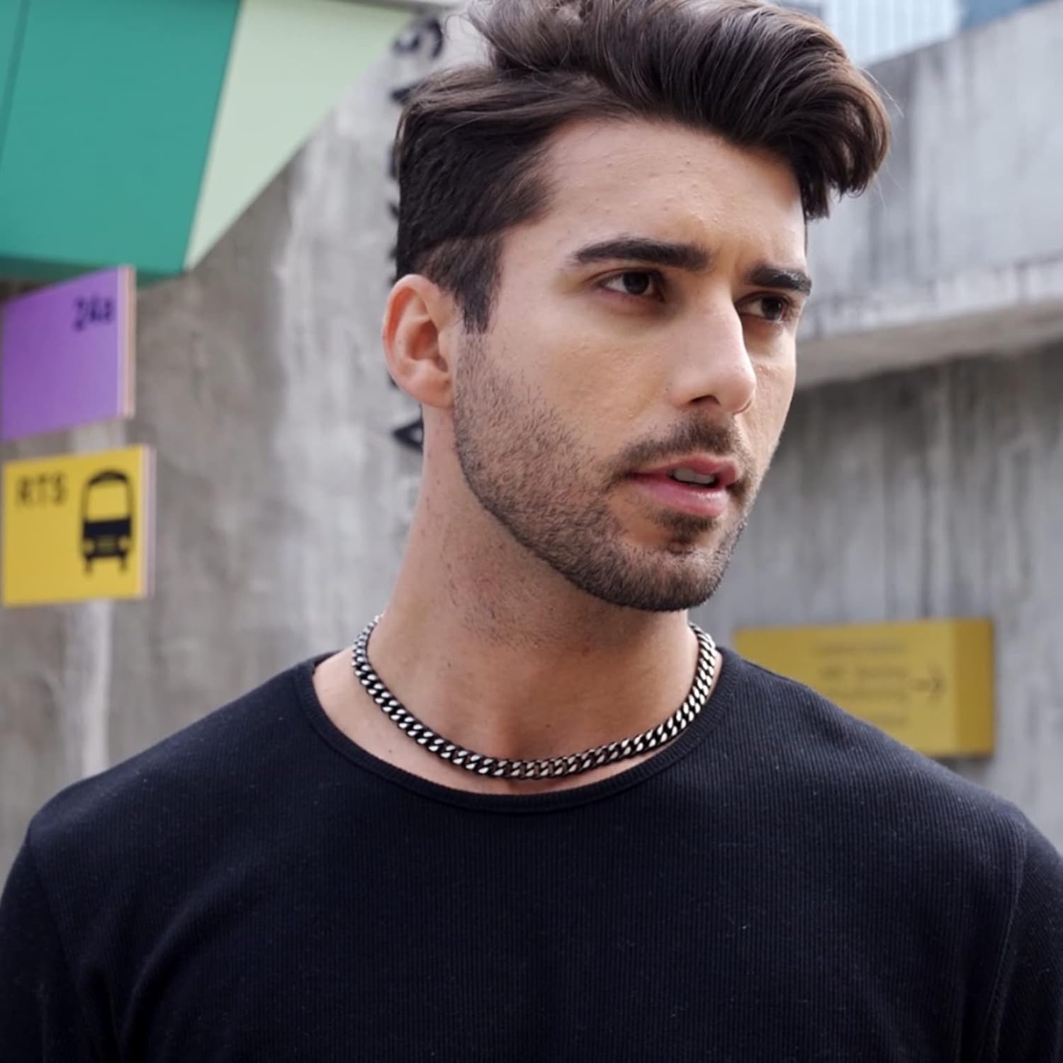 Silver Chain Necklace for Men Women: 3/4/6/10mm Italian Two Tone Cuban Link Black/Blue Silver Chain for Men - Necklace Chain Diamond Cut Stainless Steel Chain Necklace for Men 18/20/22/24/26inch - Image 8