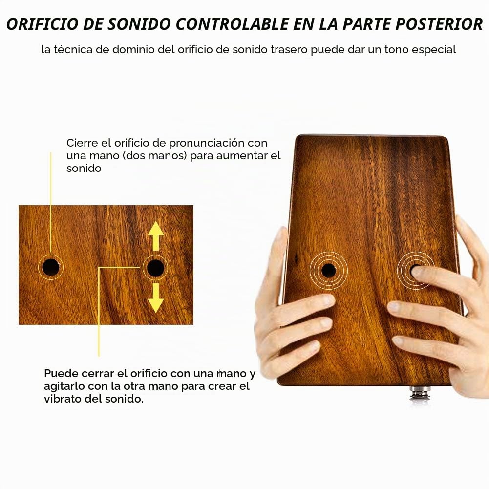 Alnicov Acacia EQ Kalimba de 17 teclas, pastilla incorporada de piano de pulgar eléctrico con interfaz de audio de 6,35 mm para principiantes Instrumentos musicales profesionales